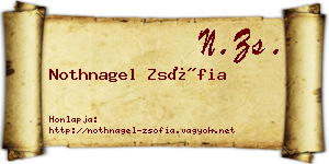 Nothnagel Zsófia névjegykártya